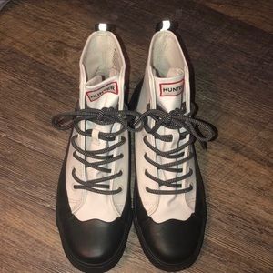 Hunter Canvas/Rubber high top winter boot.